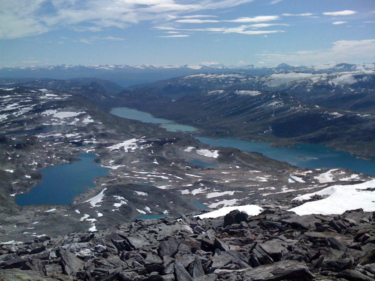 Utsikt mot Veltdalen i retning Skjåk.