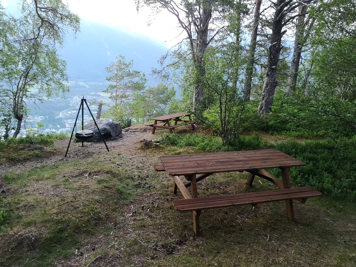 Flott rasteplass på Furukollen